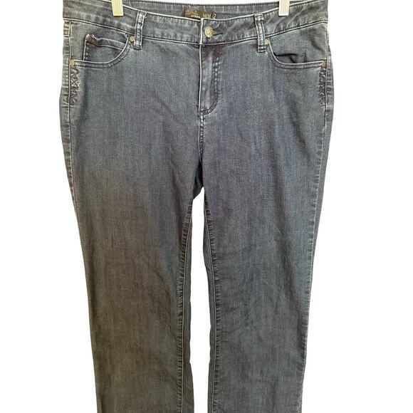 prAna Jada Jeans Women’s Sz 14/32 Mid Rise Boot Cut Dark Wash Blue Denim 1965631 - Picture 2 of 8
